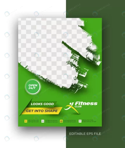 fitness club a4 brochure flyer poster design temp crcf856f80b size6.40mb - title:graphic home - اورچین فایل - format: - sku: - keywords: p_id:353984