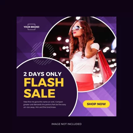 flash sale violet instagram promo social media - title:graphic home - اورچین فایل - format: - sku: - keywords: p_id:353984