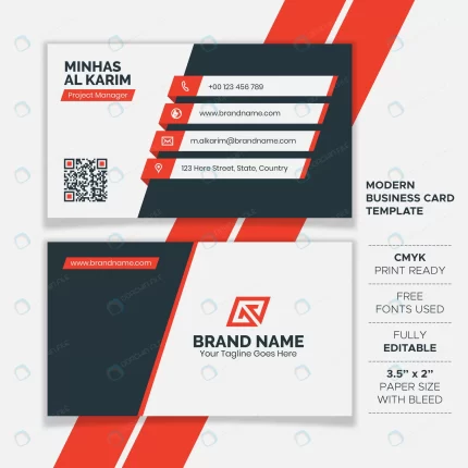 flat creative business card template crc9e04f3f4 size1.60mb - title:graphic home - اورچین فایل - format: - sku: - keywords: p_id:353984