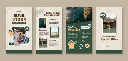 flat design travel agency instagram stories rnd610 frp25451572 - title:graphic home - اورچین فایل - format: - sku: - keywords: p_id:353984