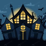 - flat halloween house illustration crc67d204ce size691.72kb 1 - Home