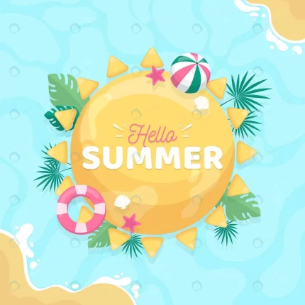 flat hello summer illustration crc46fac9cf size1.49mb - title:graphic home - اورچین فایل - format: - sku: - keywords: p_id:353984