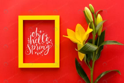 flat lay frame mockup with spring flowers crcc593cfb8 size77.45mb 1 - title:graphic home - اورچین فایل - format: - sku: - keywords: p_id:353984
