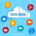 - flat social media background with variety icons crcc4c07dab size4.62mb - Home