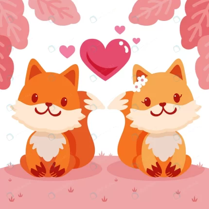 flat valentine s day animal couple crc10817408 size794.53kb - title:graphic home - اورچین فایل - format: - sku: - keywords: p_id:353984