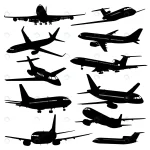 flight aviation icons airplane black silhouettes. crc7032d440 size0.98mb - title:Home - اورچین فایل - format: - sku: - keywords:وکتور,موکاپ,افکت متنی,پروژه افترافکت p_id:63922