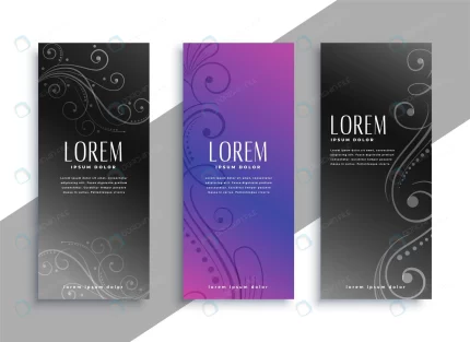 floral decorative banners set template design crc3ae21eb4 size2.11mb - title:graphic home - اورچین فایل - format: - sku: - keywords: p_id:353984