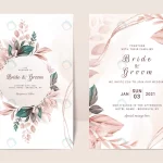 floral wedding invitation template set with elegan rnd572 frp10097611 - title:Home - اورچین فایل - format: - sku: - keywords:وکتور,موکاپ,افکت متنی,پروژه افترافکت p_id:63922