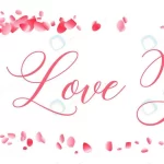 - flower petal hearts with love you message banner crc500fc506 siz - Home