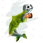 football goalkeeper jumps ball vector realistic i crca0df6d5f size5.87mb - title:Home - اورچین فایل - format: - sku: - keywords:وکتور,موکاپ,افکت متنی,پروژه افترافکت p_id:63922