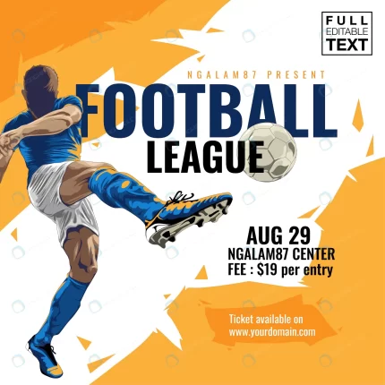 football soccer league flyer template rnd243 frp30203488 - title:graphic home - اورچین فایل - format: - sku: - keywords: p_id:353984