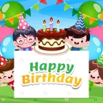 four children happy birthday with cake banner crcf32d6dcb size5.17mb - title:Home - اورچین فایل - format: - sku: - keywords:وکتور,موکاپ,افکت متنی,پروژه افترافکت p_id:63922