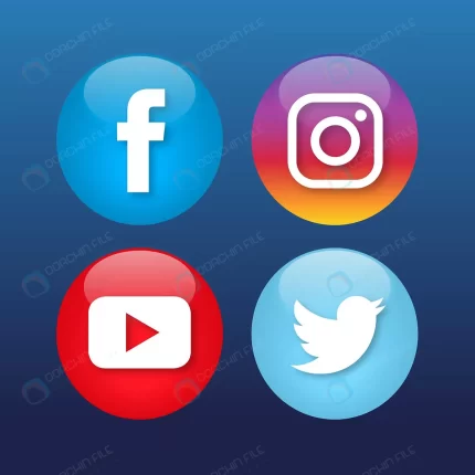 four social media icons crc11c2a80f size7.08mb - title:graphic home - اورچین فایل - format: - sku: - keywords: p_id:353984