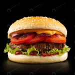 fresh juicy burger black background crcfe82e11d size5.80mb 6000x4000 - title:Home - اورچین فایل - format: - sku: - keywords:وکتور,موکاپ,افکت متنی,پروژه افترافکت p_id:63922