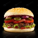 fresh juicy burger black background 2 crcaa033d39 size5.82mb 6000x4000 - title:Home - اورچین فایل - format: - sku: - keywords:وکتور,موکاپ,افکت متنی,پروژه افترافکت p_id:63922