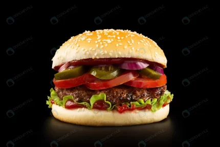 fresh juicy burger black background 2 crcaa033d39 size5.82mb 6000x4000 - title:graphic home - اورچین فایل - format: - sku: - keywords: p_id:353984