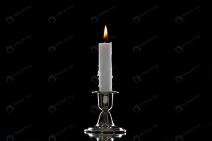 front view burning candle golden stand dark surfa crcfade45fb size2.49mb 5600x3737 - title:graphic home - اورچین فایل - format: - sku: - keywords: p_id:353984