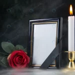 front view burning candle with picture frame blac crc34a81b84 size9.51mb 5600x3737 - title:Home - اورچین فایل - format: - sku: - keywords:وکتور,موکاپ,افکت متنی,پروژه افترافکت p_id:63922