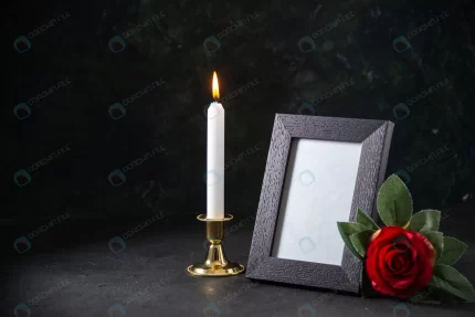 front view burning candle with picture frame dark crc3e6c95cb size10.43mb 5600x3737 - title:graphic home - اورچین فایل - format: - sku: - keywords: p_id:353984
