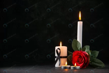 front view burning candles with red flower dark s crcc8c0cc78 size10.19mb 5600x3737 - title:graphic home - اورچین فایل - format: - sku: - keywords: p_id:353984