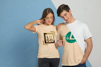 front view couple posing t shirts crc41ddf1e4 size115.64mb 1 - title:graphic home - اورچین فایل - format: - sku: - keywords: p_id:353984