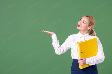 front view female teacher holding yellow files gr crcc7f3f285 size7.77mb 5600x3733 - title:graphic home - اورچین فایل - format: - sku: - keywords: p_id:353984