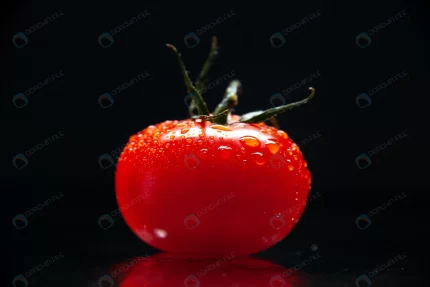 front view fresh red tomato black background colo crc7a1579d7 size6.57mb 5600x3733 - title:graphic home - اورچین فایل - format: - sku: - keywords: p_id:353984