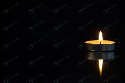 front view little burning candle black crc22834007 size9.94mb 5600x3737 - title:graphic home - اورچین فایل - format: - sku: - keywords: p_id:353984