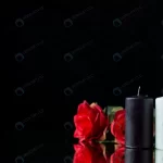 front view pair candles with red roses black crc70f4929e size5.79mb 5600x3737 - title:Home - اورچین فایل - format: - sku: - keywords:وکتور,موکاپ,افکت متنی,پروژه افترافکت p_id:63922