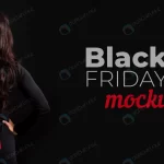 - front view woman with black friday concept crc010c2943 size110.09mb - Home