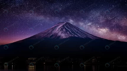 fuji mountain with milky way night crc2fac5a20 size8.01mb 4928x2773 - title:graphic home - اورچین فایل - format: - sku: - keywords: p_id:353984