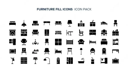 furniture fill icons rnd271 frp25636942 - title:graphic home - اورچین فایل - format: - sku: - keywords: p_id:353984