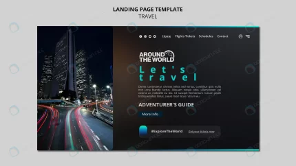 futuristic travel landing page template rnd931 frp25272478 - title:graphic home - اورچین فایل - format: - sku: - keywords: p_id:353984