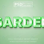 - garden 3d text style effect psd premium template rnd141 frp31139028 - Home