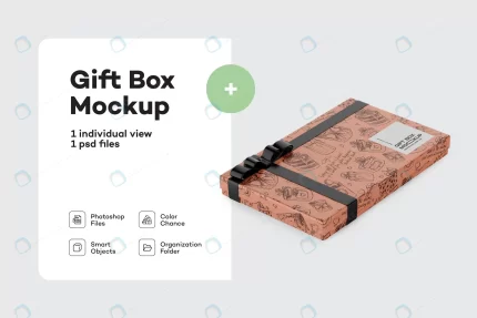 gift box mockup crc42ac2421 size122.30mb - title:graphic home - اورچین فایل - format: - sku: - keywords: p_id:353984