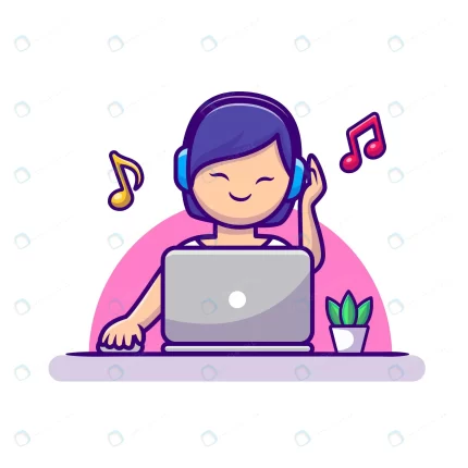 girl listening music with headphone laptop cartoo crcc913a346 size0.60mb - title:graphic home - اورچین فایل - format: - sku: - keywords: p_id:353984