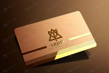 gold metal business card logo mockup crc35aac048 size84.35mb - title:graphic home - اورچین فایل - format: - sku: - keywords: p_id:353984