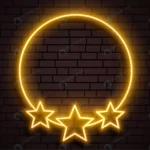- golden neon circle frame with stars crc70de6f39 size2.13mb - Home