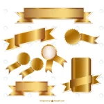 - golden ribbons badges collection crcede6b301 size1.39mb - Home