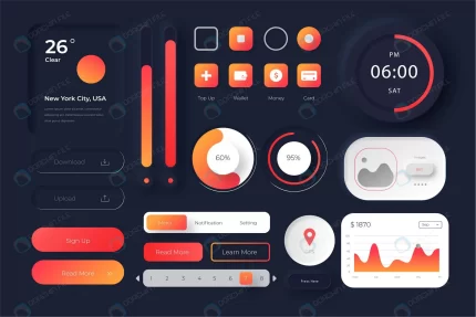 gradient colored ui kit pack 6 crc7f83cfcf size2.43mb - title:graphic home - اورچین فایل - format: - sku: - keywords: p_id:353984