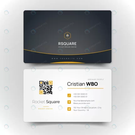 gradient dark blue yellow business card template. crcba8720be size5.43mb - title:graphic home - اورچین فایل - format: - sku: - keywords: p_id:353984
