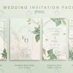 green wedding invitation pack with rsvp thank you rnd835 frp18868543 - title:Home - اورچین فایل - format: - sku: - keywords:وکتور,موکاپ,افکت متنی,پروژه افترافکت p_id:63922