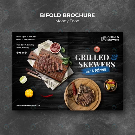 grilled steak veggies restaurant bifold brochure crcfa282bed size124.52mb 1 - title:graphic home - اورچین فایل - format: - sku: - keywords: p_id:353984