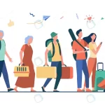 group tourists with suitcases bags standing airpo crccf762dcd size1.21mb - title:Home - اورچین فایل - format: - sku: - keywords:وکتور,موکاپ,افکت متنی,پروژه افترافکت p_id:63922