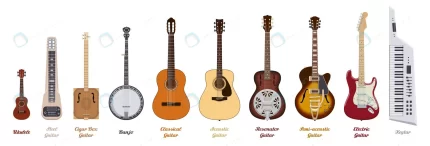 guitar set realistic guitars different types whit crc7d0fa8f4 size4.4mb - title:graphic home - اورچین فایل - format: - sku: - keywords: p_id:353984