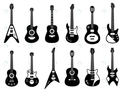 guitars silhouette black electric acoustic music crcc308fd6a size1.16mb - title:graphic home - اورچین فایل - format: - sku: - keywords: p_id:353984