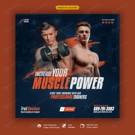 gym fitness social media banner template rnd355 frp21937229 - title:graphic home - اورچین فایل - format: - sku: - keywords: p_id:353984