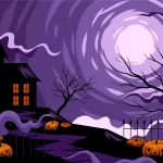halloween background with house - title:Home - اورچین فایل - format: - sku: - keywords:وکتور,موکاپ,افکت متنی,پروژه افترافکت p_id:63922