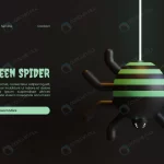 halloween landing page template with spider 3d re crc1020a731 size32.72mb 1 - title:Home - اورچین فایل - format: - sku: - keywords:وکتور,موکاپ,افکت متنی,پروژه افترافکت p_id:63922