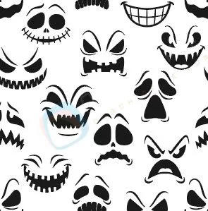 halloween pumpkin faces vector seamless pattern rnd767 frp30264841 - title:graphic home - اورچین فایل - format: - sku: - keywords: p_id:353984